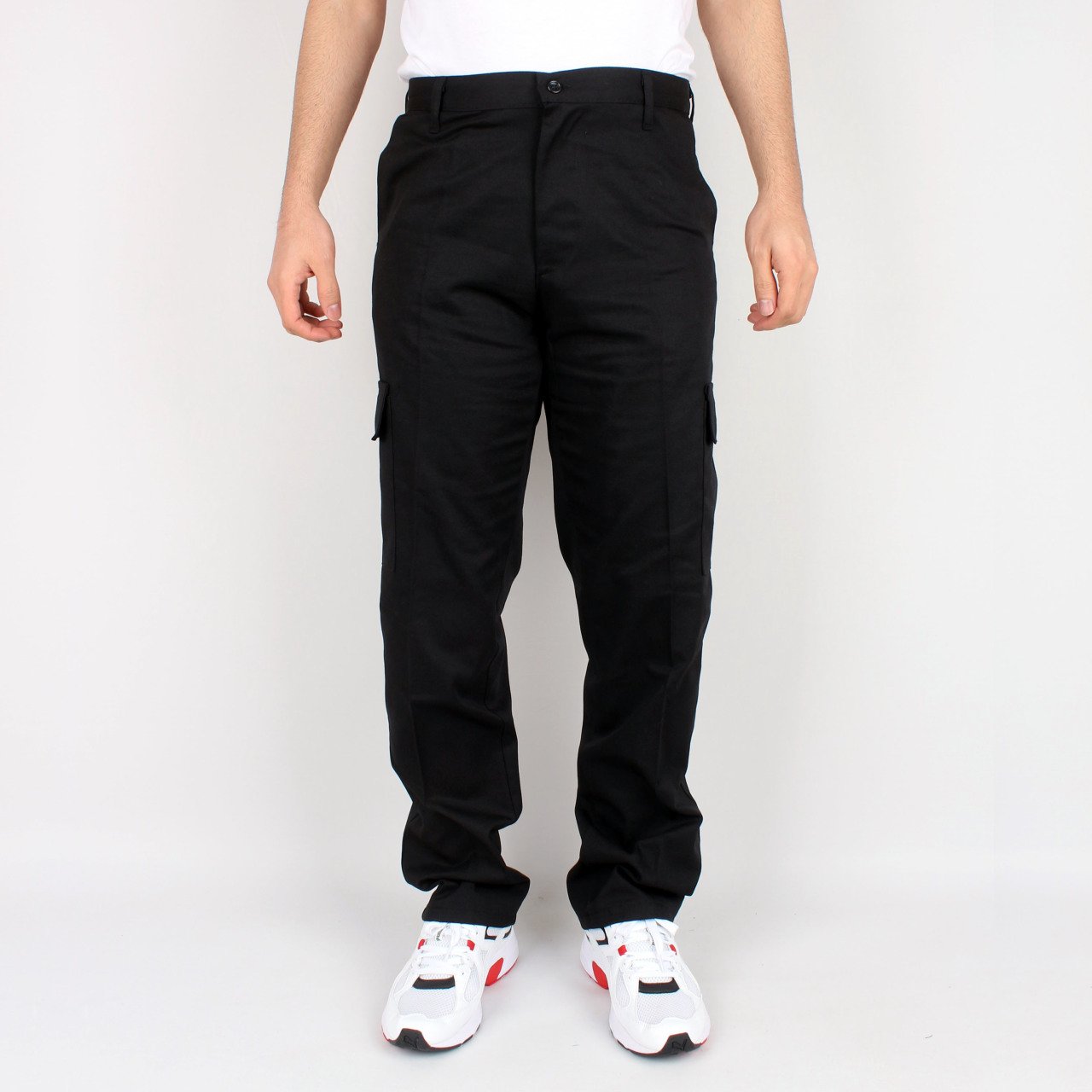 T/W GABARDINE MILITARY CARGO PANTS(M Black): GroundY｜THE SHOP YOHJI YAMAMOTO